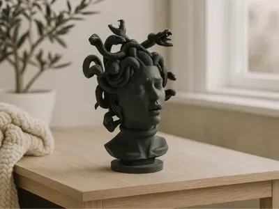 Medusa Bust Sculpture – Elegant Mythological Decor