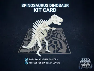 Spinosaurus Dinosaur Kit Card - DinoCards