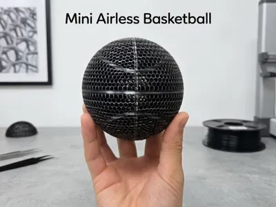 Mini Airless Basketball (With Stand)