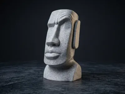 The Raised Eyebrow Moai