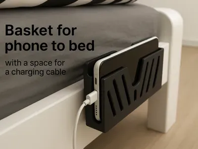 Bedside Smartphone Holder – (Fits 23mm Side Panel)